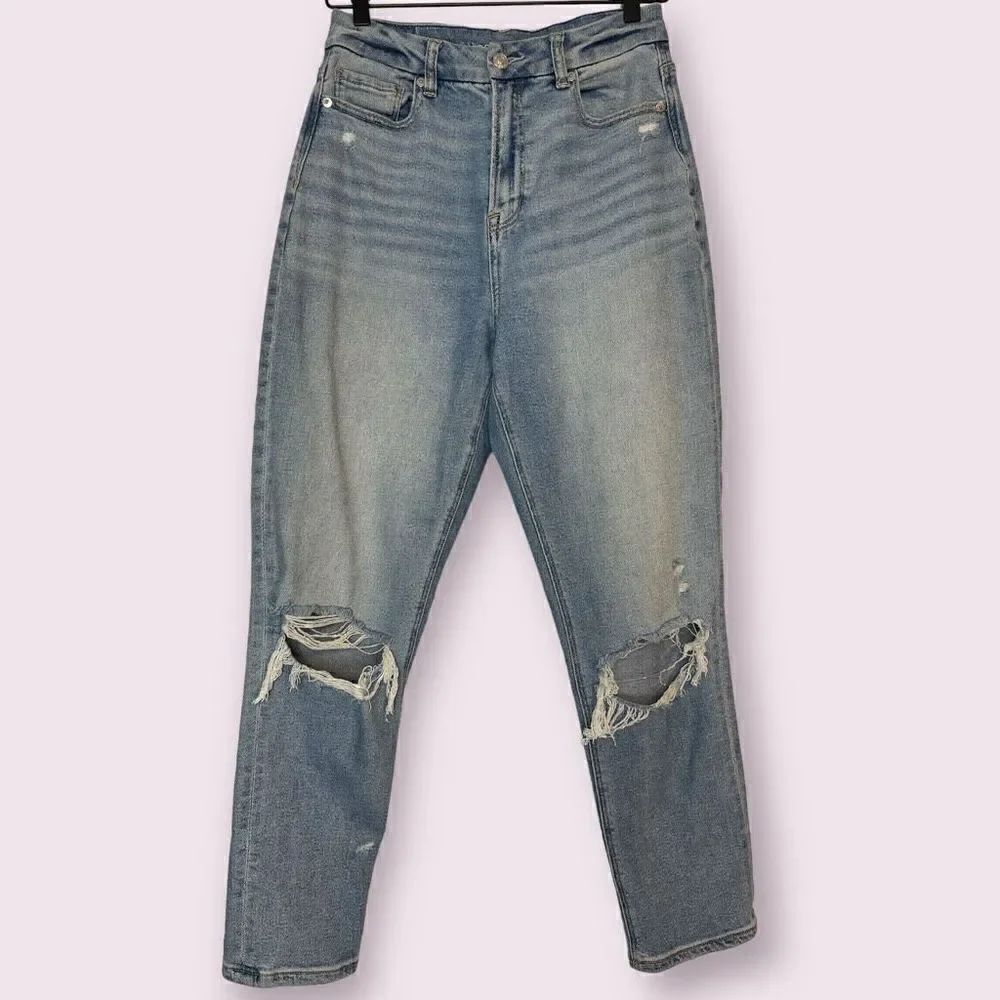 American Eagle Distressed Curvy Mom Jeans 4
